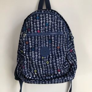 Kipling | Small Navy Backpack With Hearts